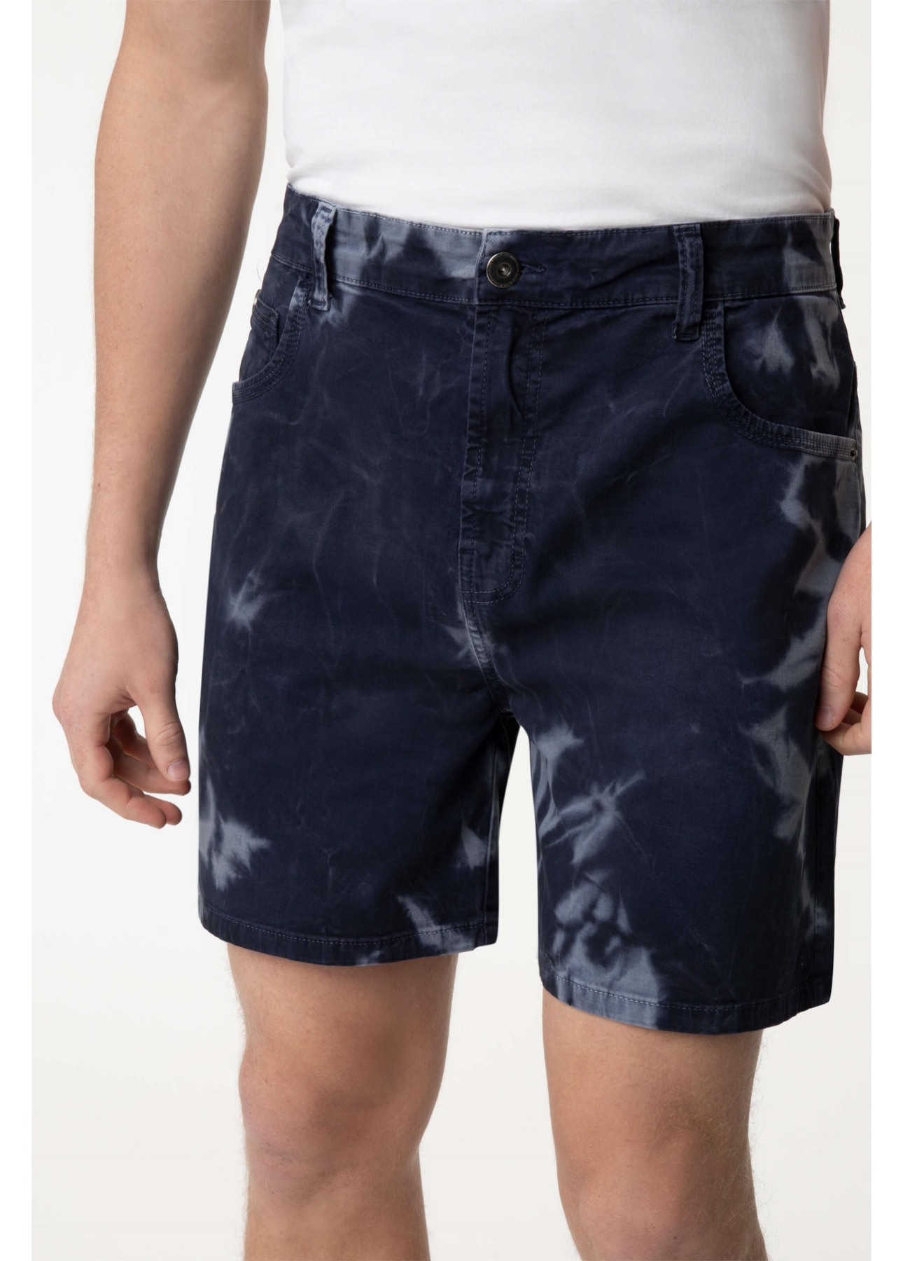 Bermuda Color Twill Power Tie Dye Dark Navy