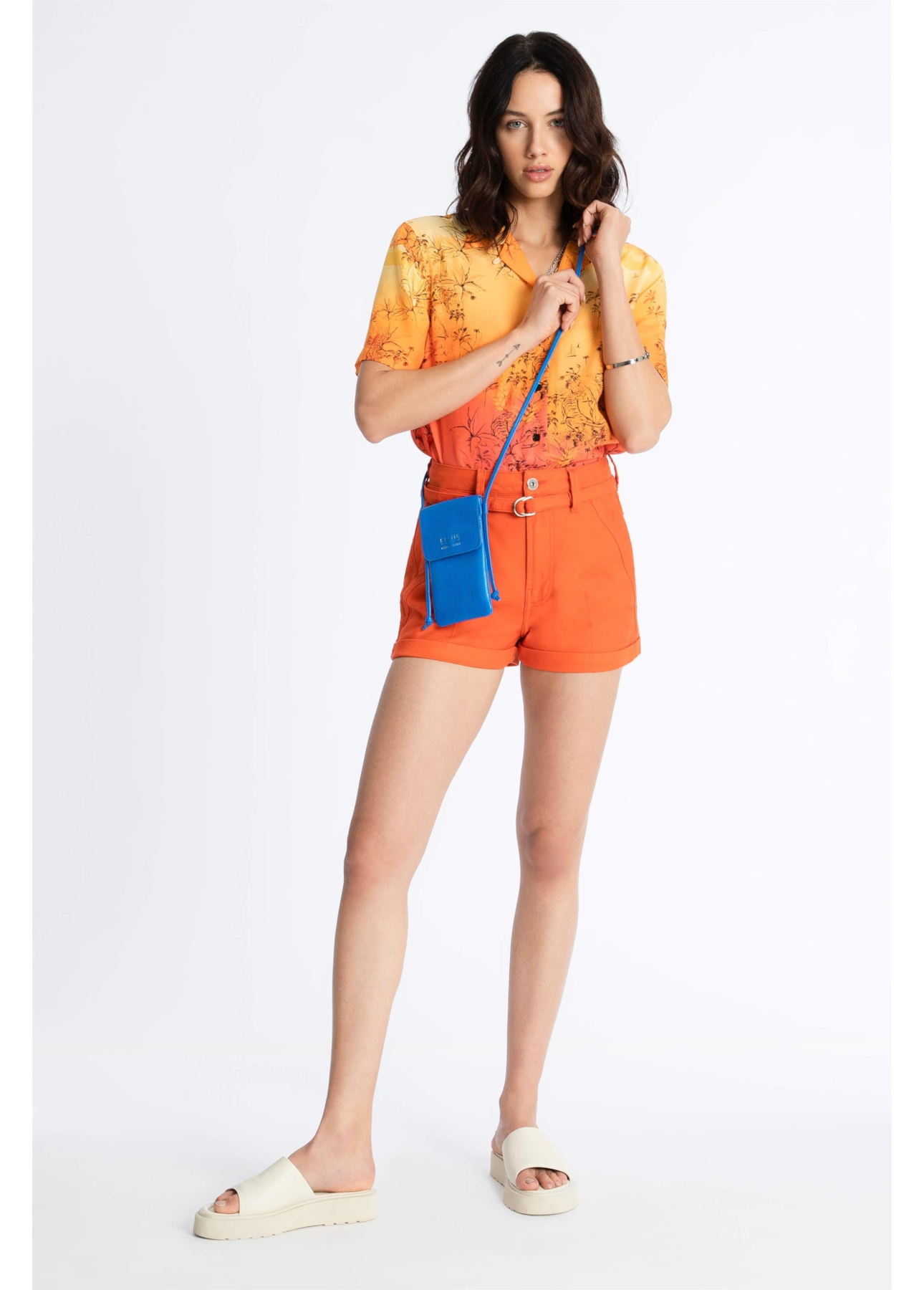 Bermuda Cotton Spandex Laranja