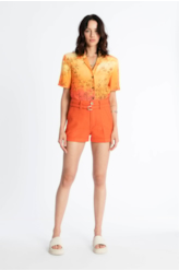 Bermuda Cotton Spandex Laranja