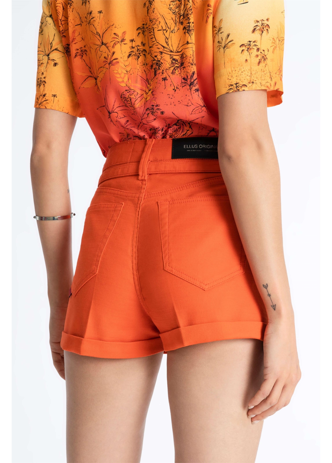 Bermuda Cotton Spandex Laranja