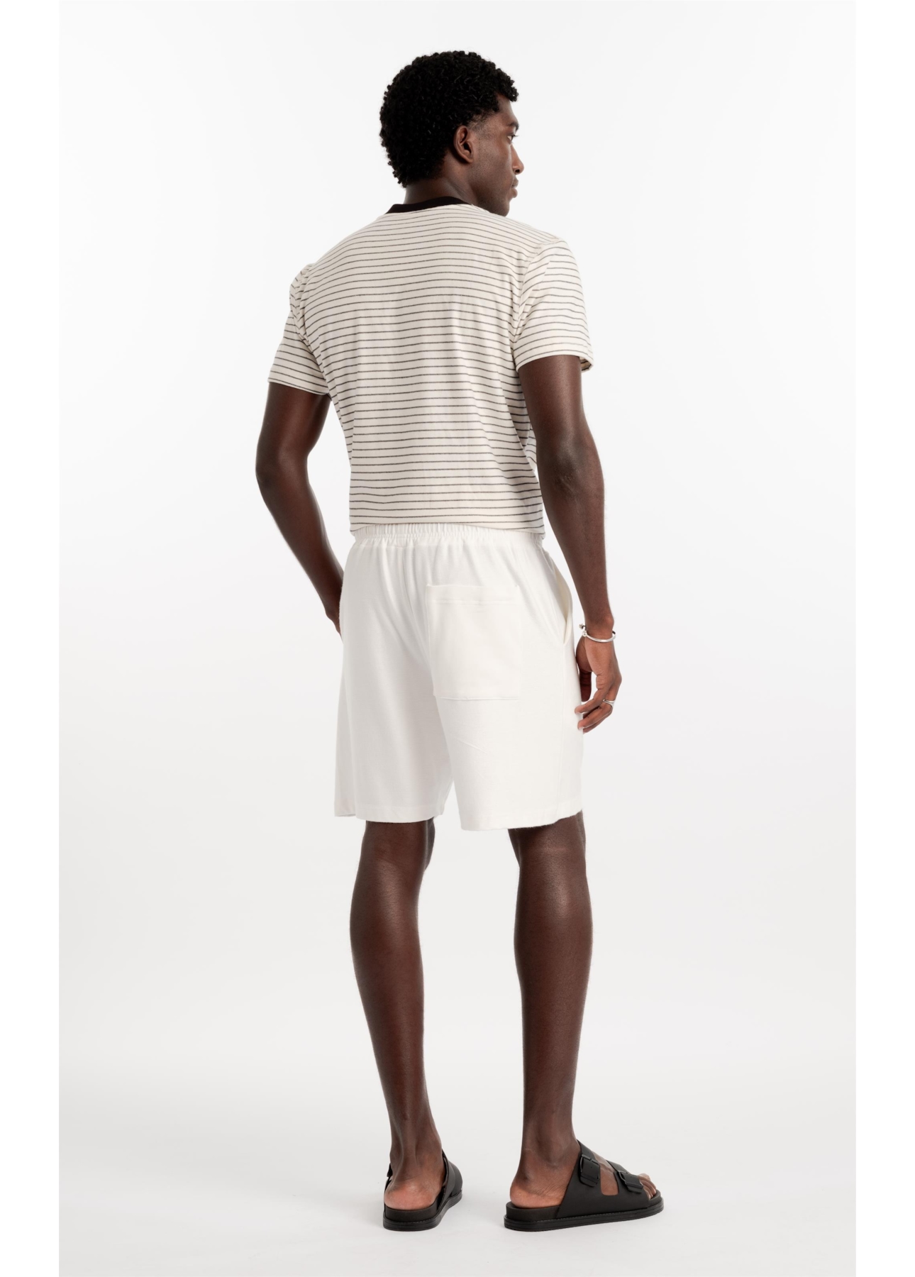 Bermuda Cotton Texture Ellus Classic Off White