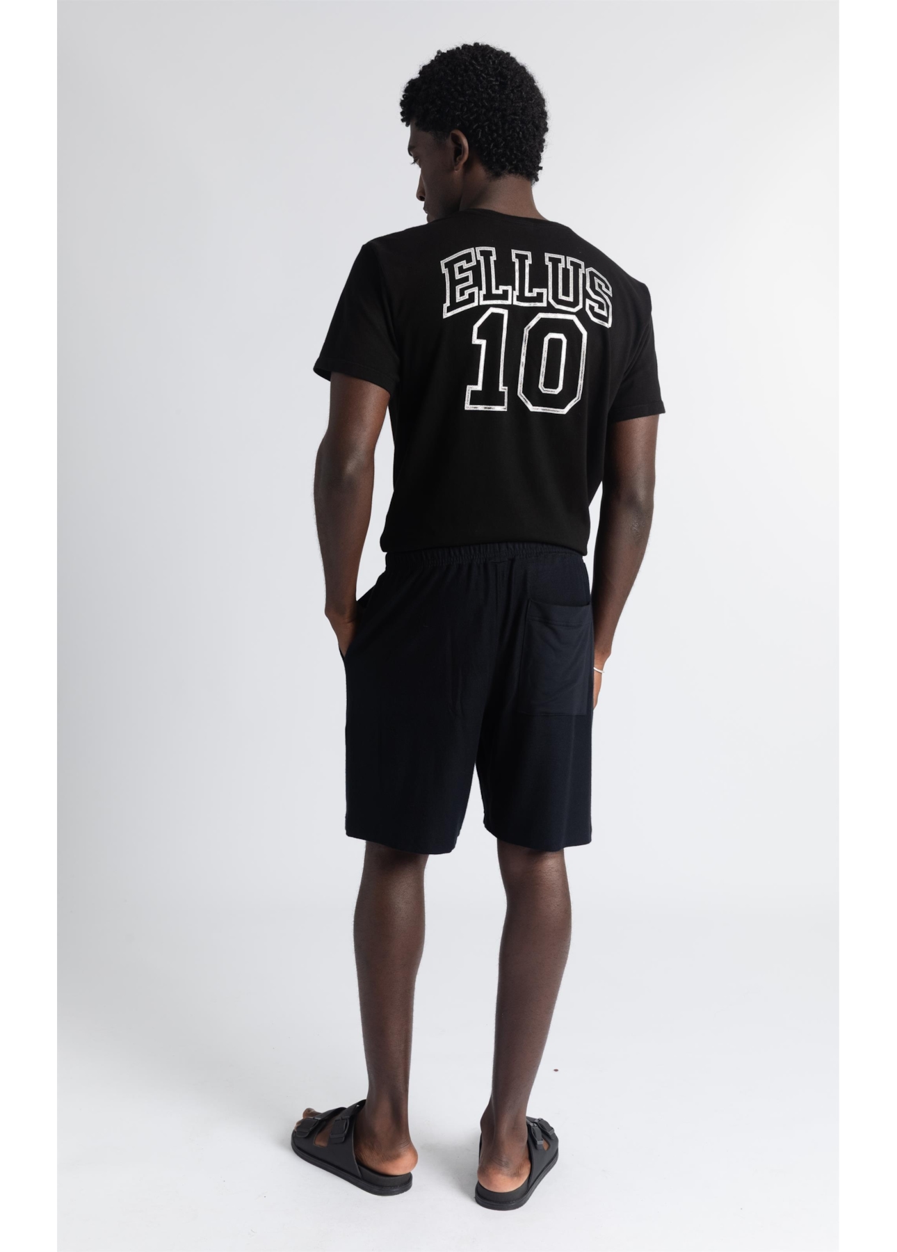 Bermuda Cotton Texture Ellus Classic Preto