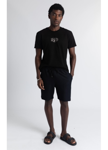 Bermuda Cotton Texture Ellus Classic Preto