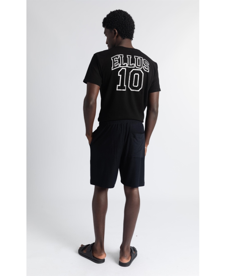 Bermuda Cotton Texture Ellus Classic Preto
