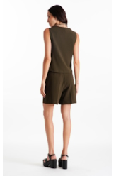 Bermuda Crepe Way Faca Skate Musgo