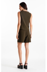 Bermuda Crepe Way Faca Skate Musgo