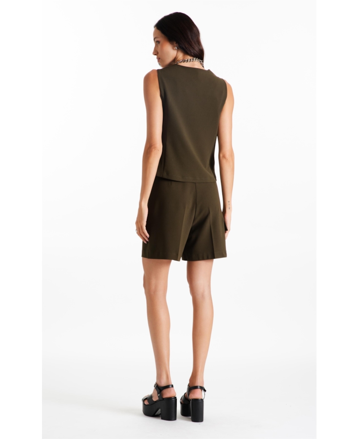 Bermuda Crepe Way Faca Skate Musgo