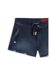Bermuda Dark Forest Elastic (Preppy) b Faca Lav. Escuro C/ Craqulado