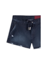 Bermuda Dark Forest Elastic (Preppy) b Faca Lav. Escuro C/ Craqulado