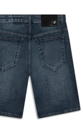 Bermuda Dark Indigo Elastic Escuro C/ Grampos