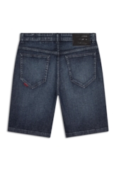Bermuda Dark Indigo Elastic Rock Escuro C/ Grampos