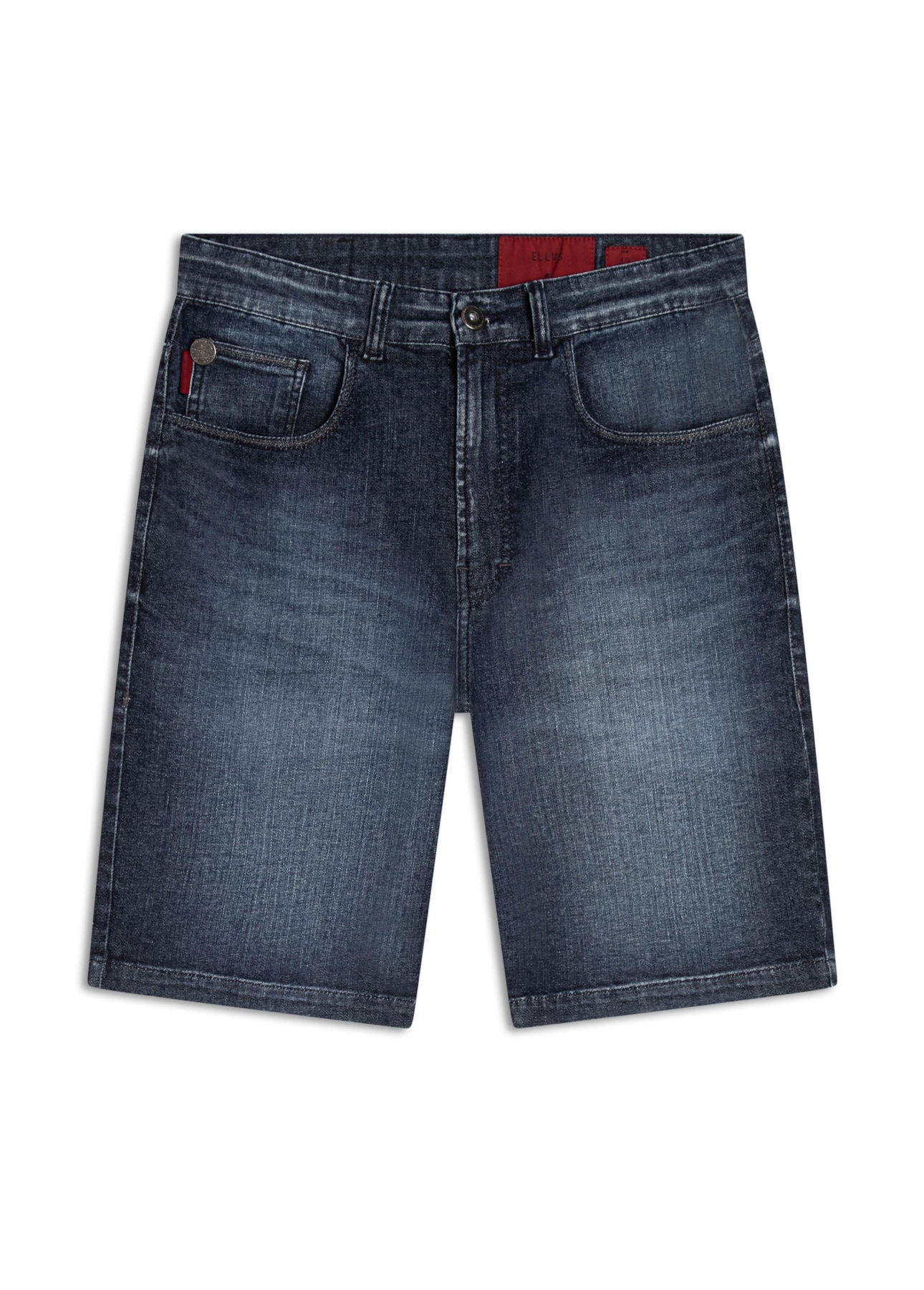 Bermuda Dark Indigo Elastic Rock Escuro C/ Grampos