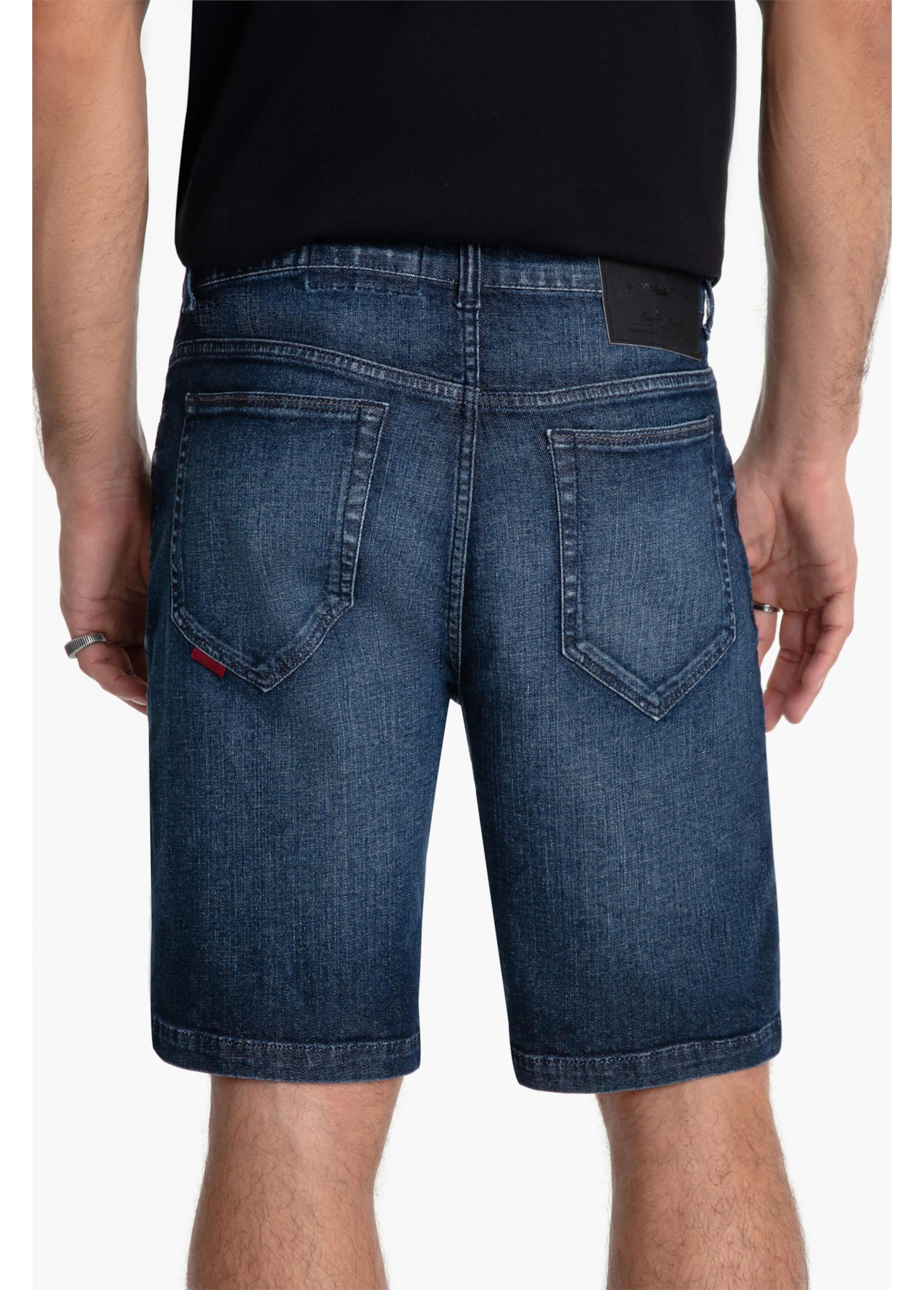 Bermuda Dark Indigo Elastic Rock Escuro C/ Grampos