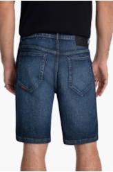 Bermuda Dark Indigo Elastic Rock Escuro C/ Grampos