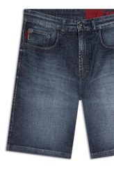 Bermuda Dark Indigo Elastic Rock Escuro C/ Grampos