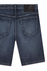 Bermuda Dark Indigo Elastic Rock Escuro C/ Grampos