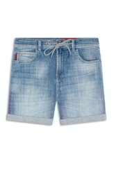 Bermuda Dark Sea Elastic Classic Preppy Claro C/ Used