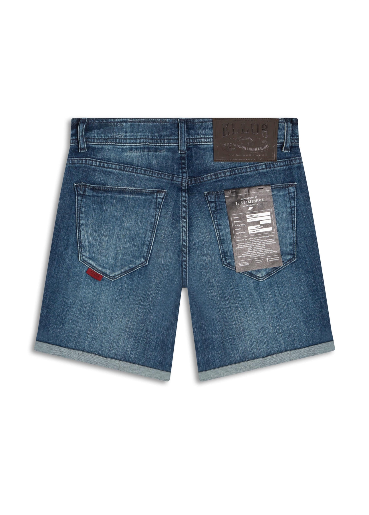 Bermuda Dark Sea Elastic Classic Preppy Lav. Escuro C/ Grampos