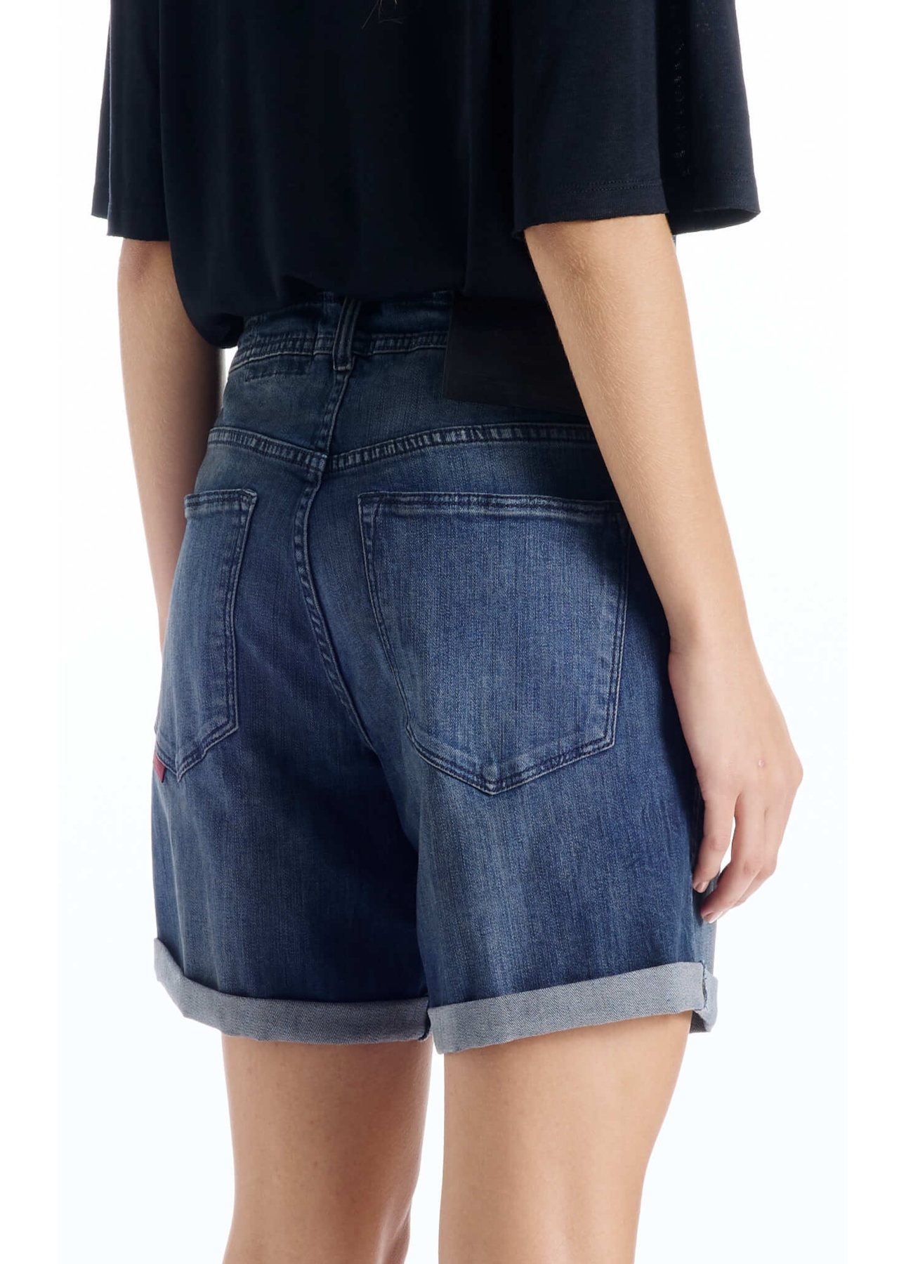 Bermuda Dark Sea Elastic Classic Preppy Lav. Escuro C/ Tie Dye