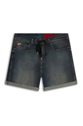 Bermuda Dark Sea Elastic Classic Preppy Lav. Escuro C/ Tie Dye