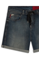 Bermuda Dark Sea Elastic Classic Preppy Lav. Escuro C/ Tie Dye