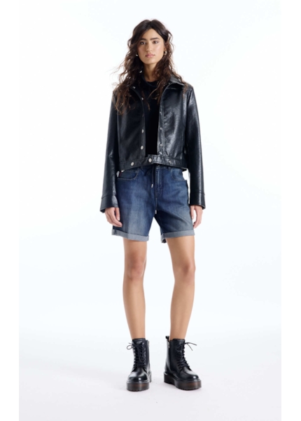 Bermuda Dark Sea Elastic Classic Preppy Lav. Escuro C/ Tie Dye