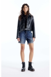 Bermuda Dark Sea Elastic Classic Preppy Lav. Escuro C/ Tie Dye