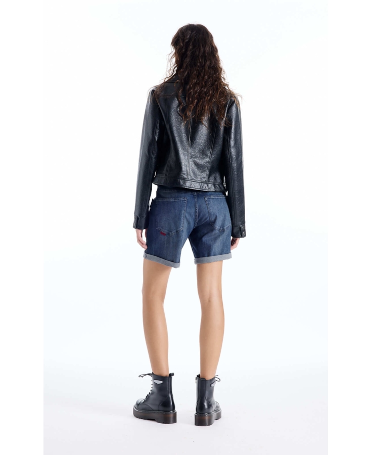Bermuda Dark Sea Elastic Classic Preppy Lav. Escuro C/ Tie Dye