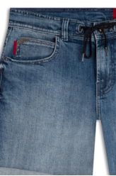 Bermuda Dark Sea Elastic Classic Preppy Lav.Medio Com Grampos