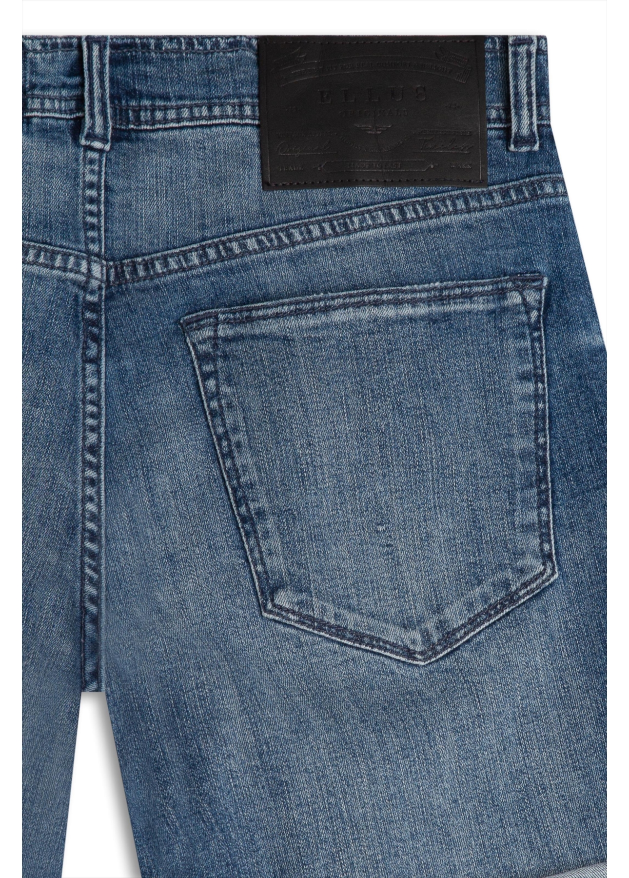 Bermuda Dark Sea Elastic Classic Preppy Lav.Medio Com Grampos