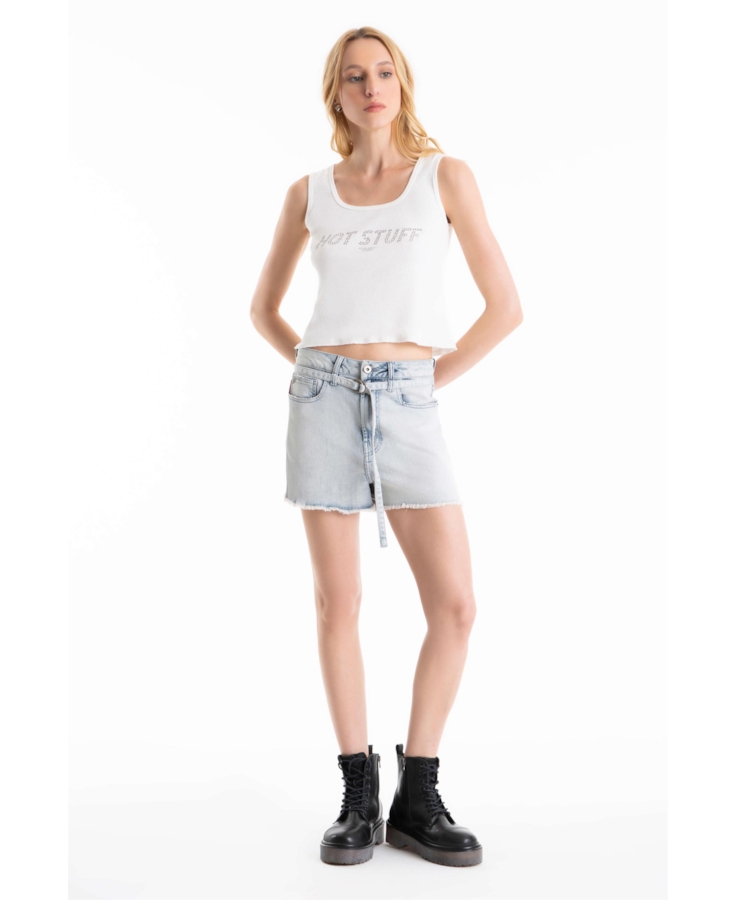 Bermuda Dark Sea Elastic Evase E-Asa Lav. Sky C/ Matiz