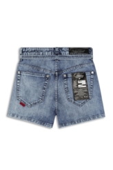 Bermuda Deep Blue Elastic (Hw Evase) Plaq. e Asa 1606-Lav.Medio C/ Used