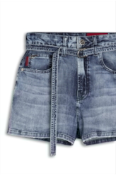 Bermuda Deep Blue Elastic (Hw Evase) Plaq. e Asa 1606-Lav.Medio C/ Used