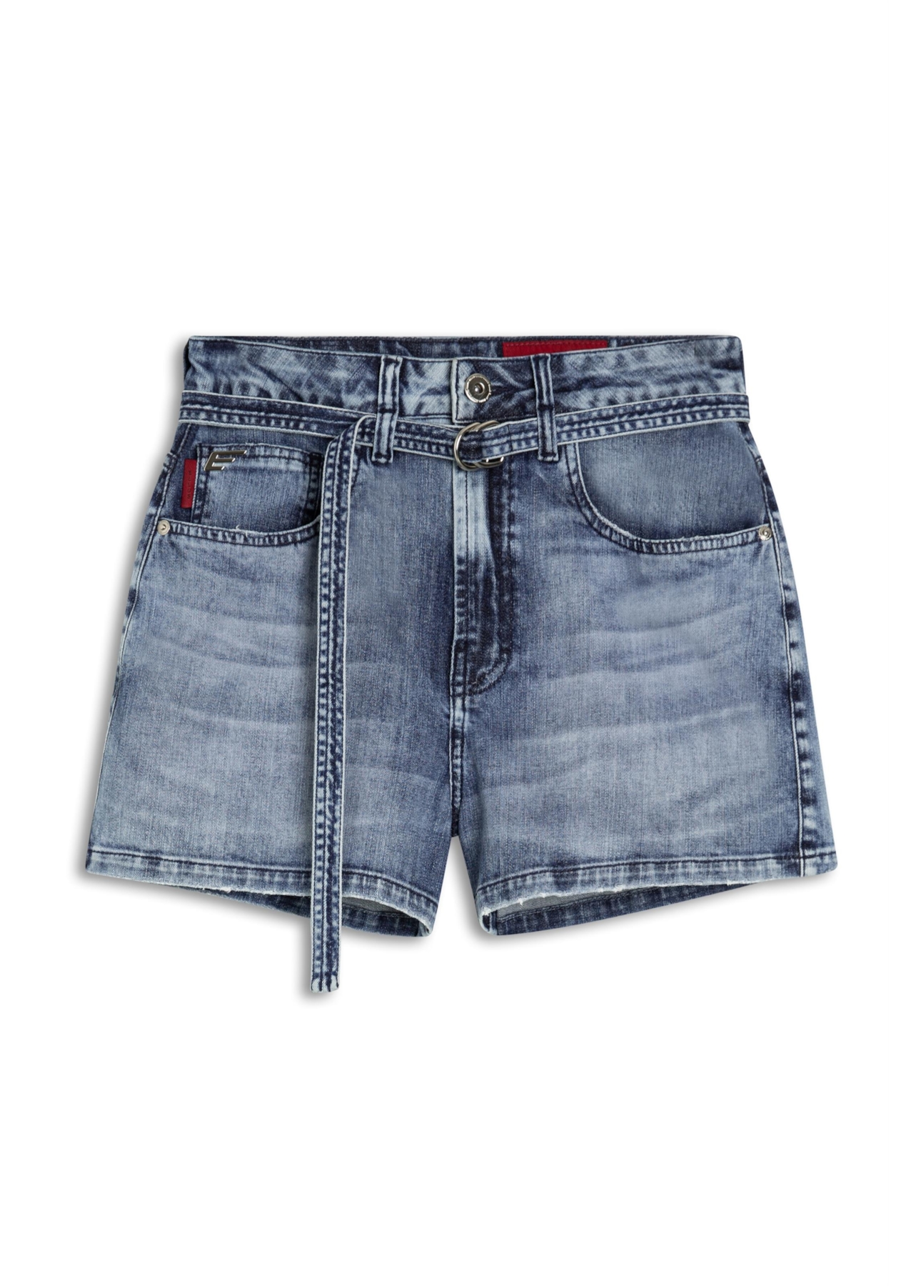 Bermuda Deep Blue Elastic (Hw Evase) Plaq. e Asa 1606-Lav.Medio C/ Used