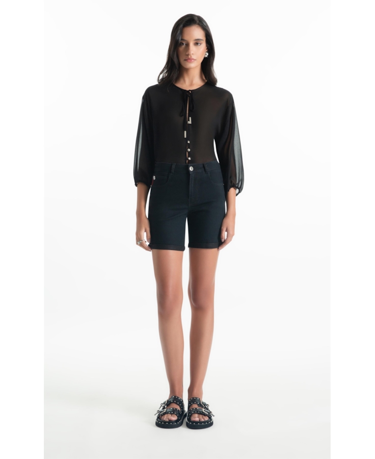 Bermuda First Black Classic Lav. 35 Amaciado