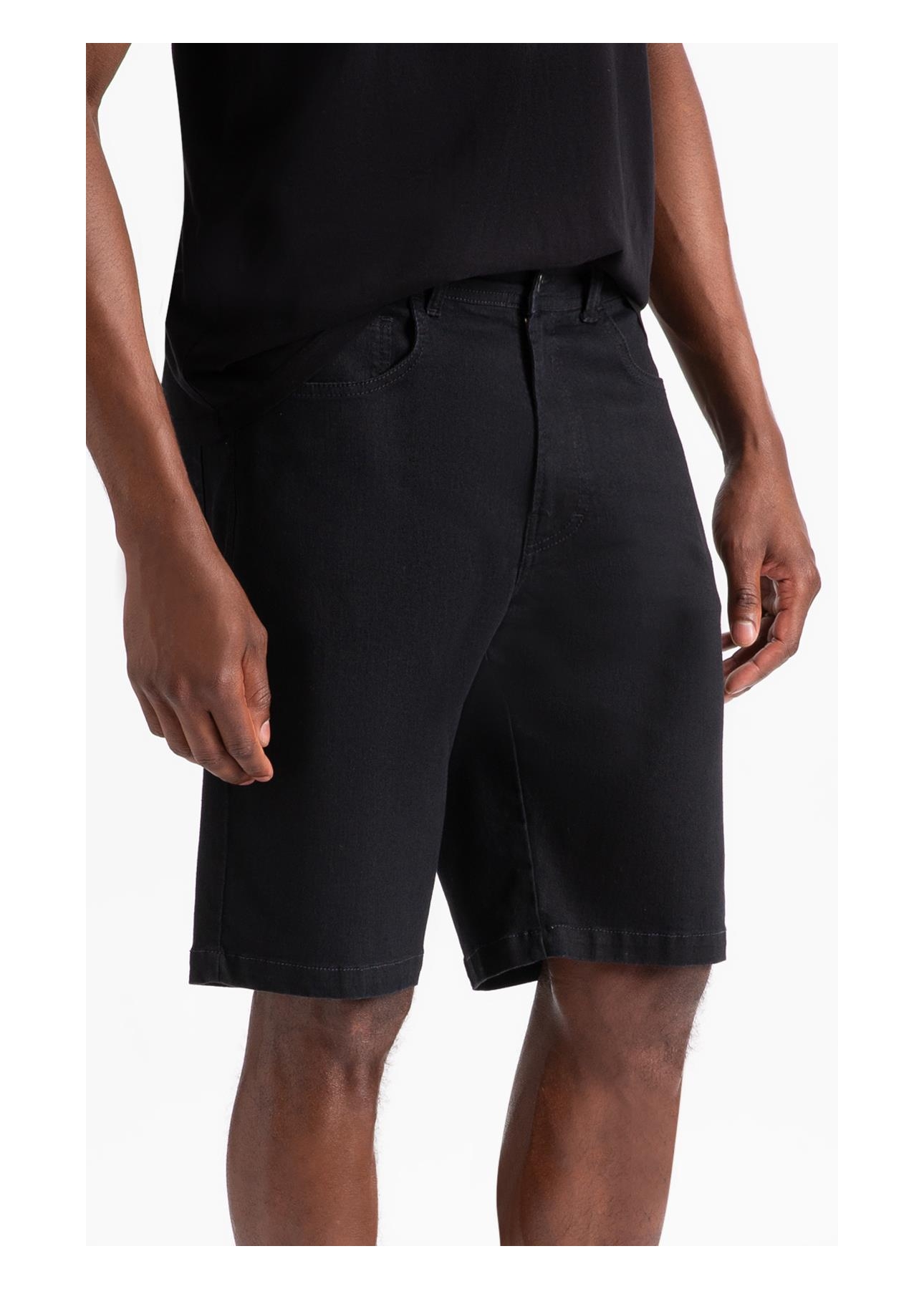 Bermuda First Black Long 5 Pockets Lav. 35- Amaciado