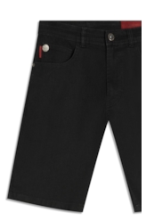 Bermuda First Black Long 5 Pockets Lav. 35- Amaciado