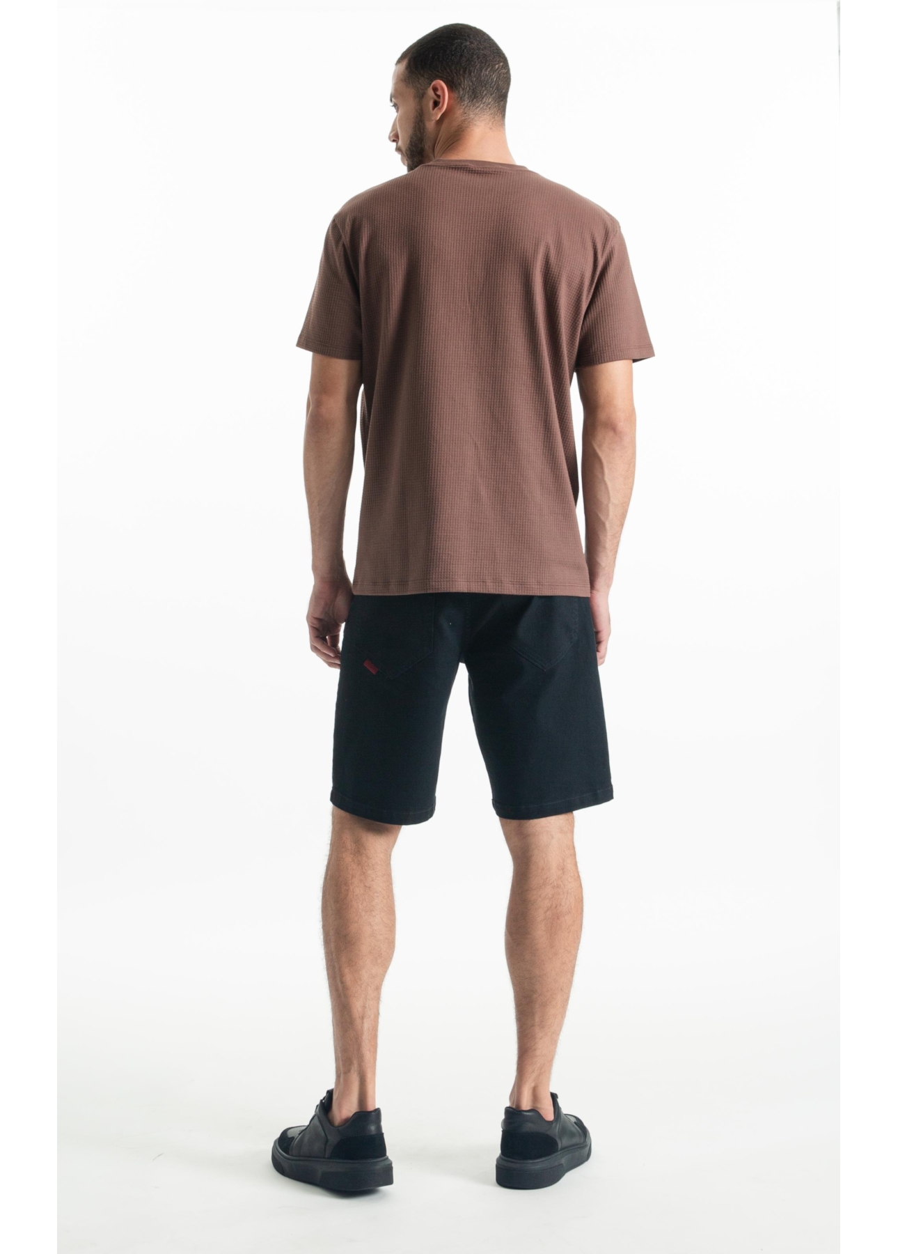 Bermuda First Black Long 5 Pockets Lav. Amaciado 35