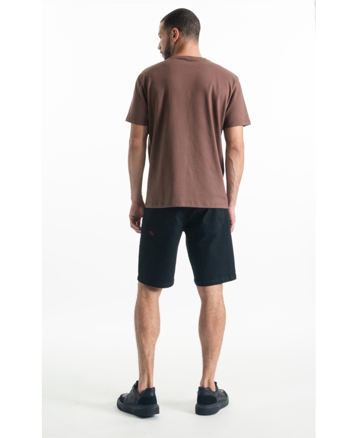 Bermuda First Black Long 5 Pockets Lav. Amaciado 35