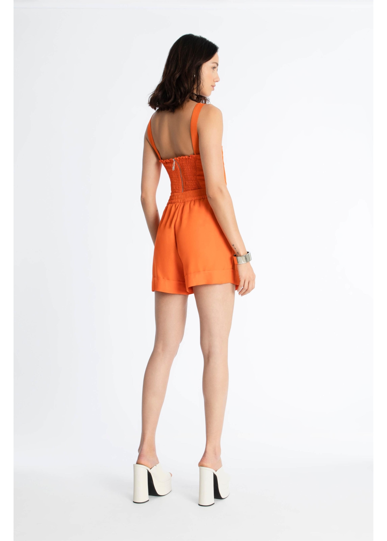 Bermuda Granada Elastic Laranja