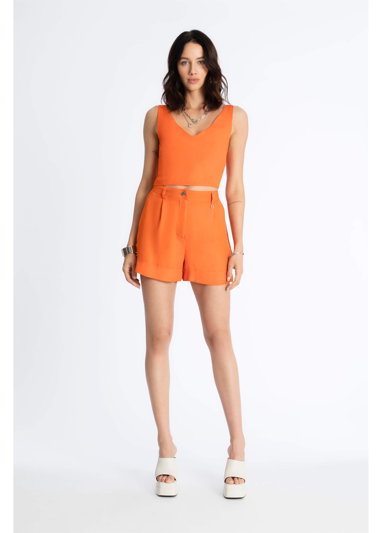 Bermuda Granada Elastic Laranja