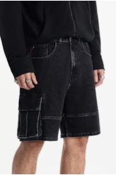 Bermuda Heavy Black Cargo 2001-Lav.Black C/ Luva