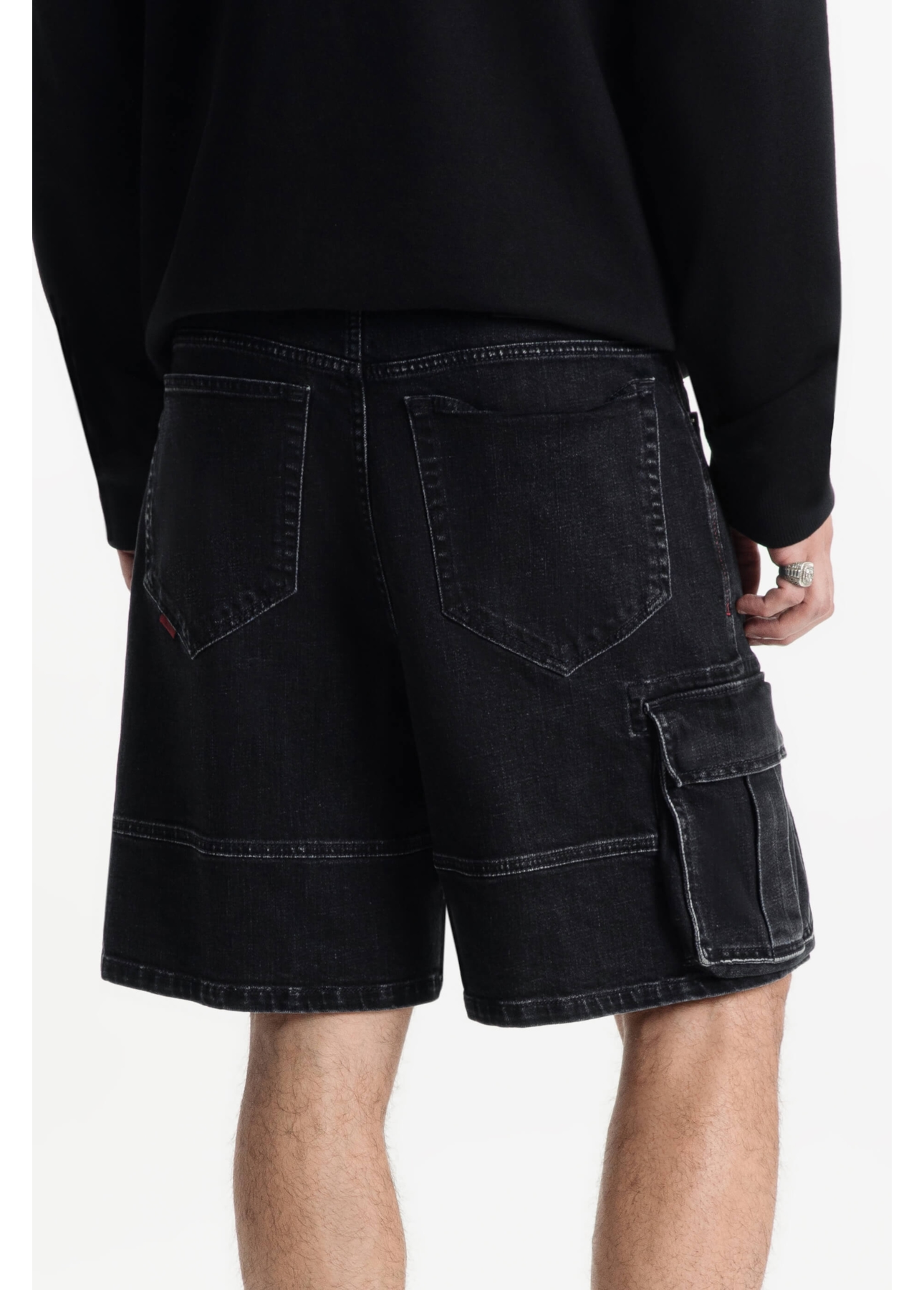 Bermuda Heavy Black Cargo 2001-Lav.Black C/ Luva