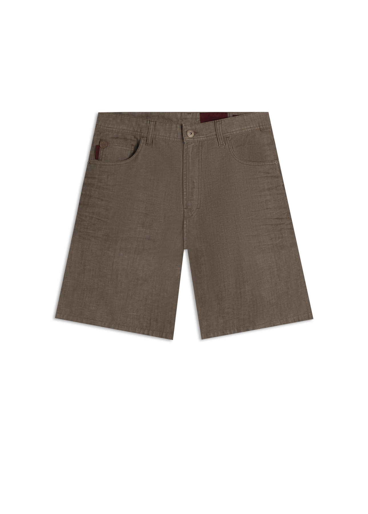 Bermuda Jeans Brow Stretch Wide Martingale Lav.Resinado C/3d