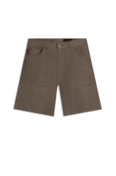 Bermuda Jeans Brow Stretch Wide Martingale Lav.Resinado C/3d