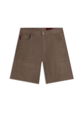 Bermuda Jeans Brow Stretch Wide Martingale Lav.Resinado C/3d