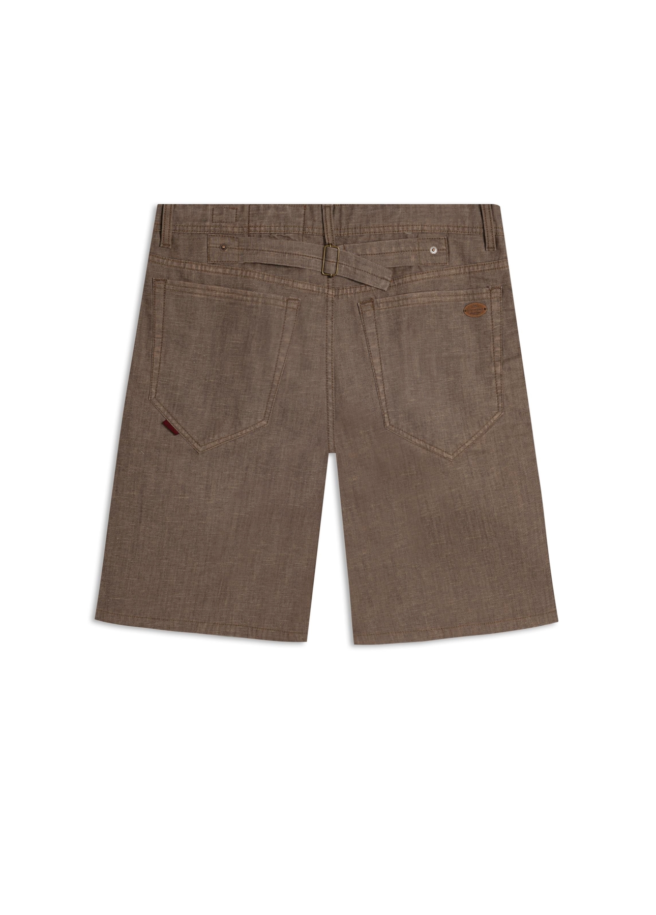 Bermuda Jeans Brow Stretch Wide Martingale Lav.Resinado C/3d