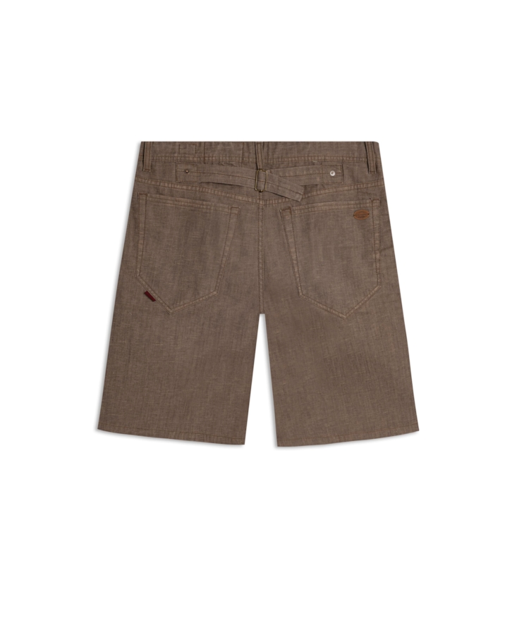Bermuda Jeans Brow Stretch Wide Martingale Lav.Resinado C/3d