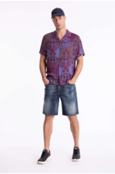 Bermuda Jeans Deep Blue 1804-Lav.Escuro C/ Rede