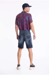 Bermuda Jeans Deep Blue 1804-Lav.Escuro C/ Rede